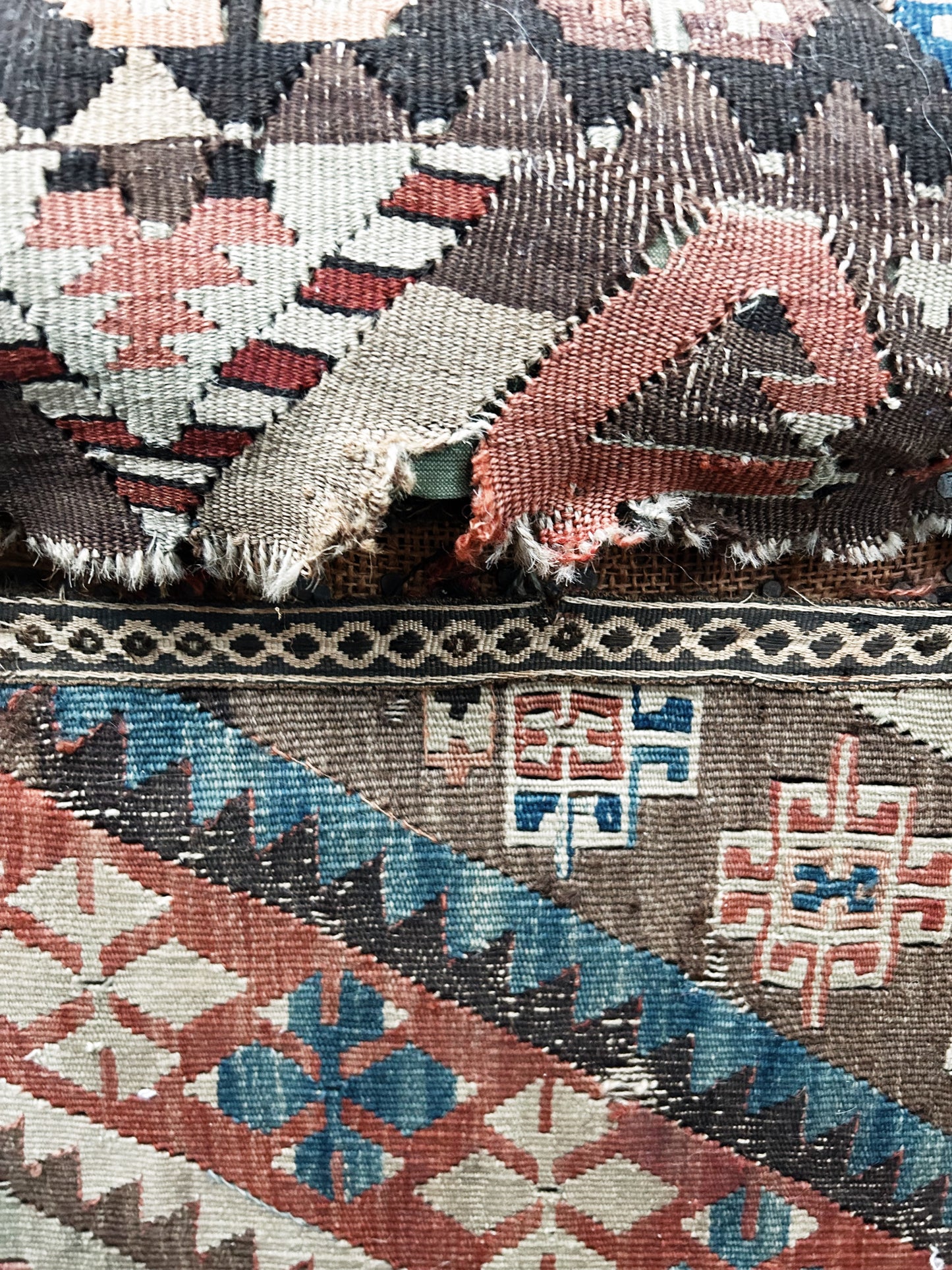 Antique Kilim Storage Bench