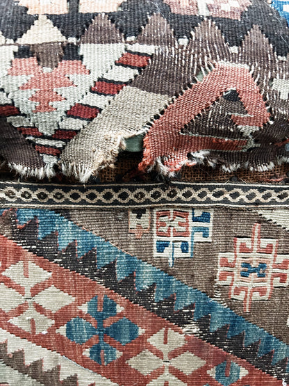 Antique Kilim Storage Bench