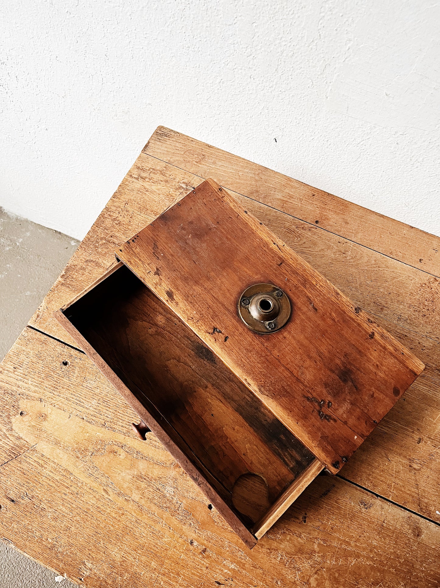 Antique Primitive Box with Drawer