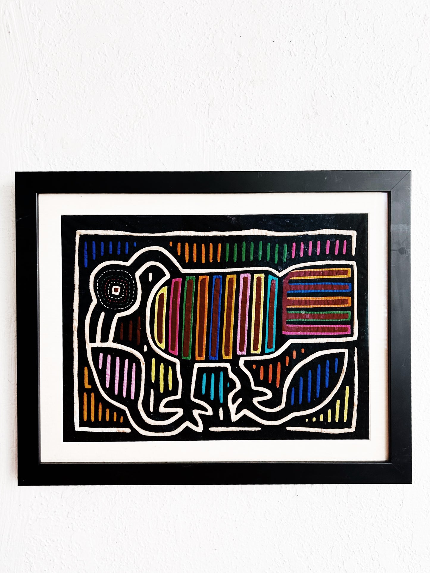 Vintage Framed Mola Textile
