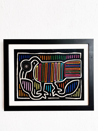 Vintage Framed Mola Textile