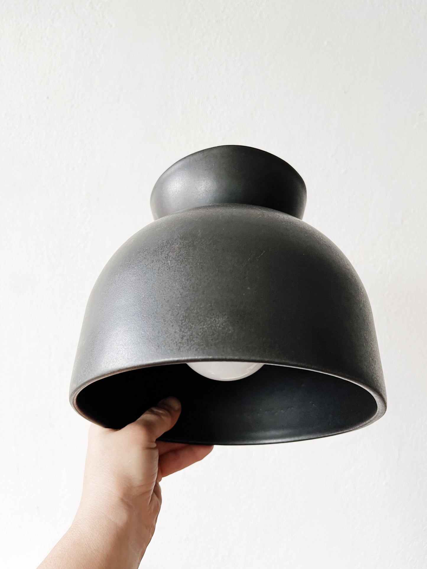 Cedar and Moss Ceramic Light Fixture