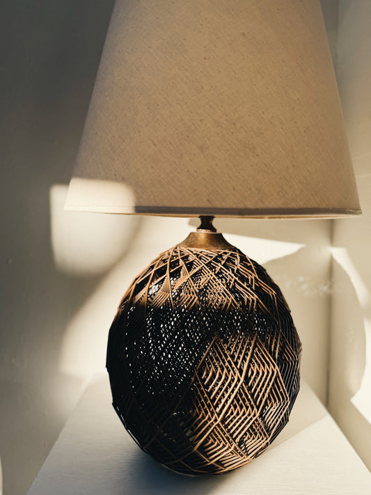 Vintage Woven Table Lamp