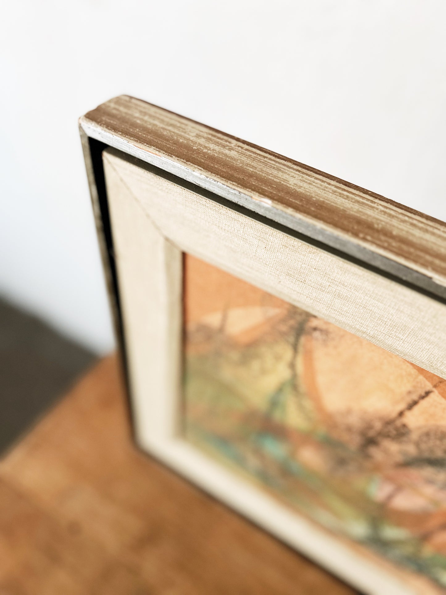 Vintage Abstract Encaustic Painting