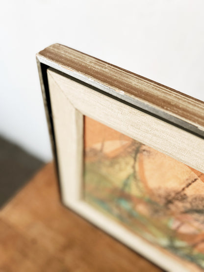 Vintage Abstract Encaustic Painting