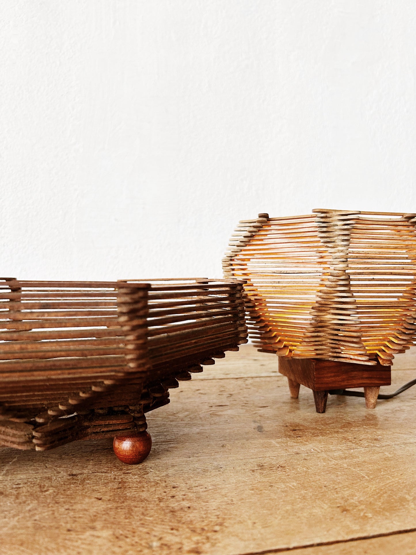 Vintage Handmade Tramp Art Bowl