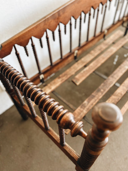 Antique Jenny Lind Spool Daybed with Custom Cushions