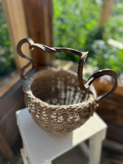 Handwoven Grapevine Basket