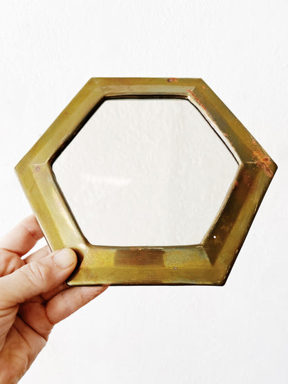 Vintage Moroccan Brass Mirror