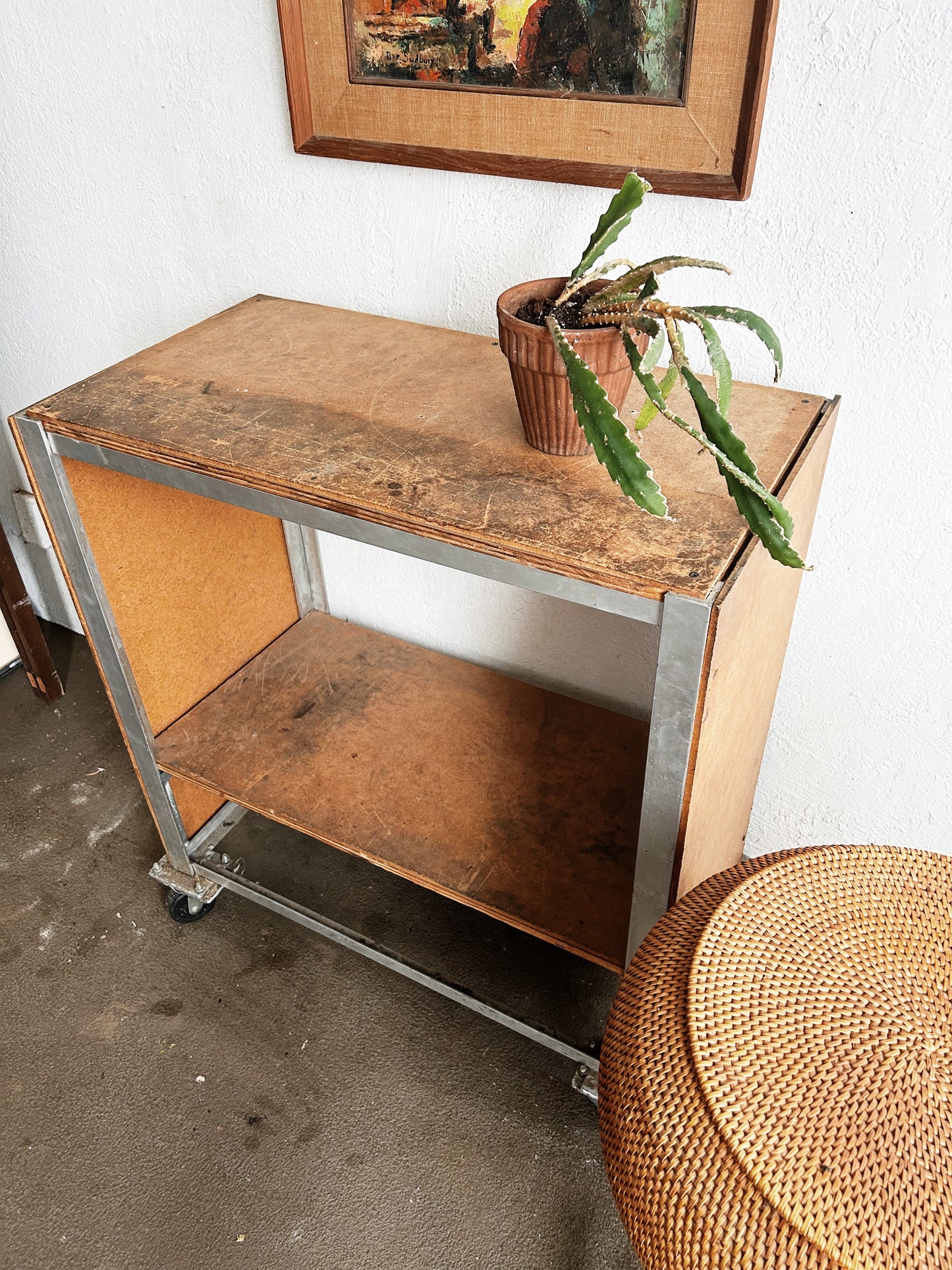 Vintage Industrial Work Cart
