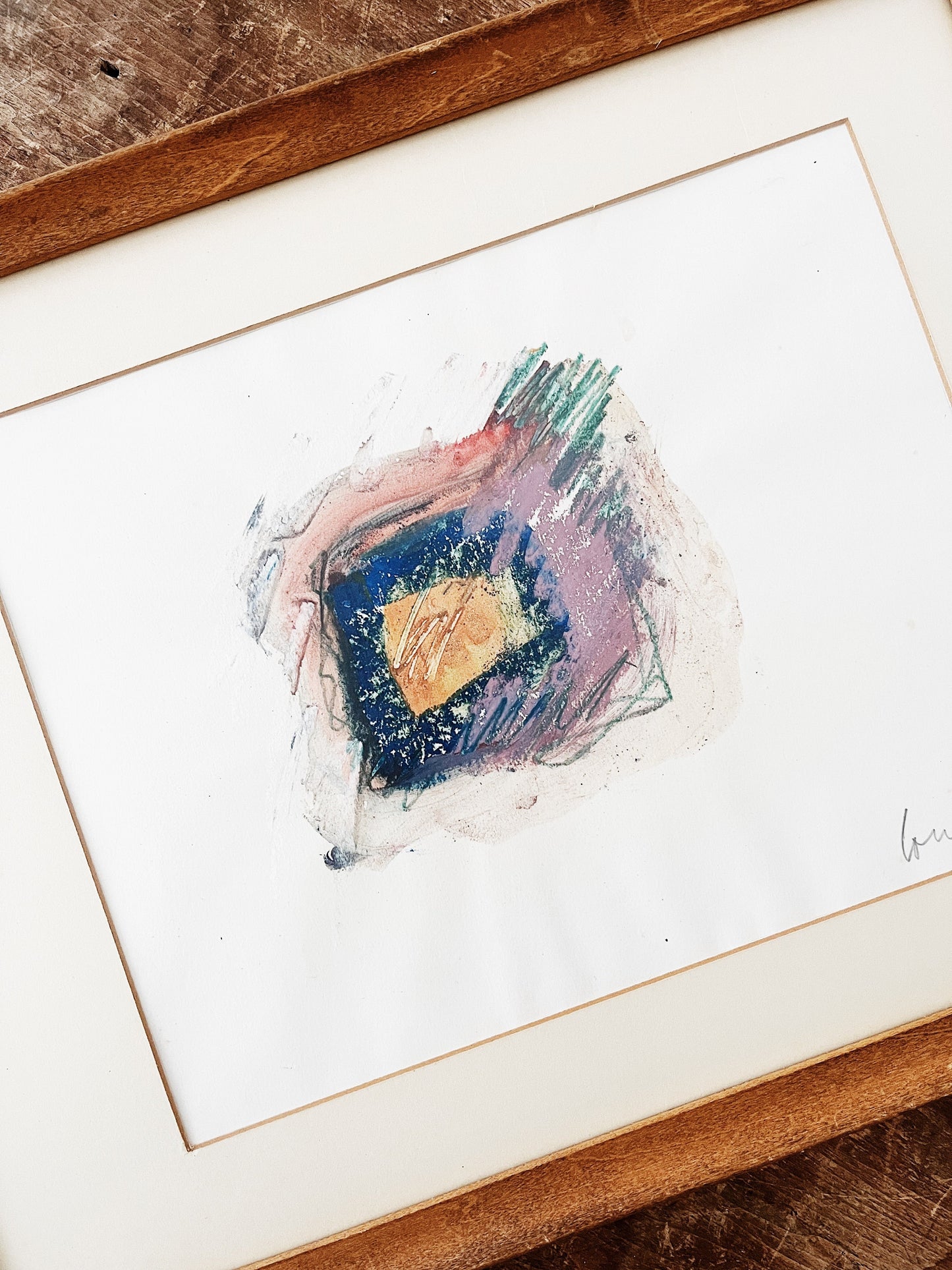 Vintage Lourdan Kimbrell Original Mixed Media Painting