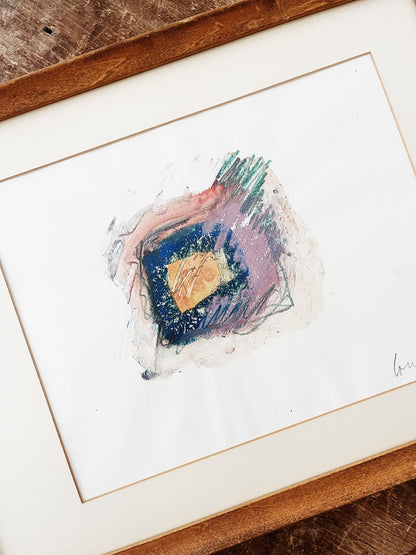 Vintage Lourdan Kimbrell Original Mixed Media Painting