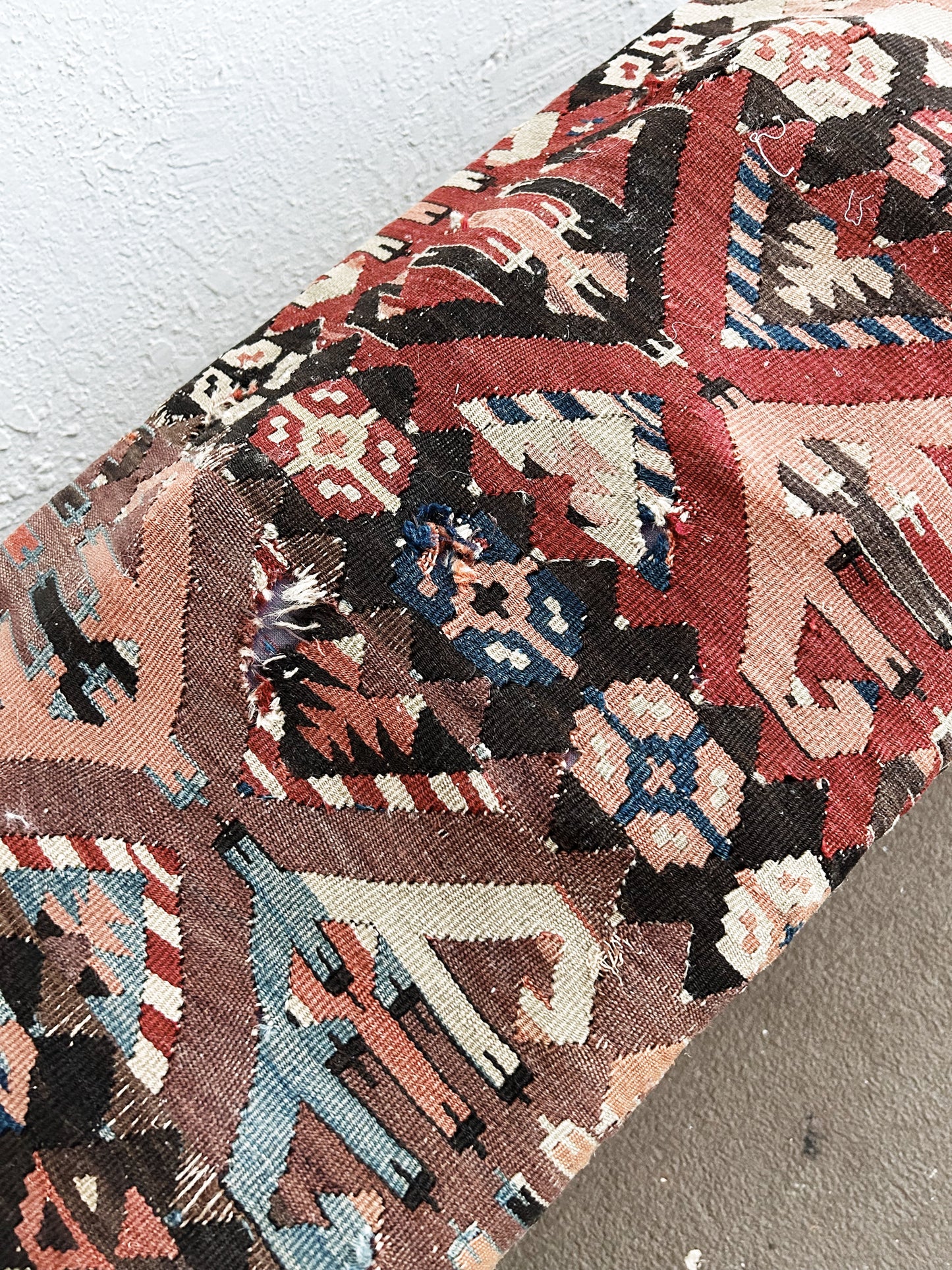 Antique Kilim Storage Bench