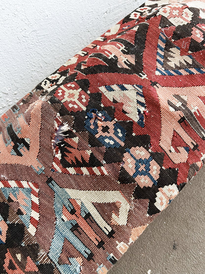 Antique Kilim Storage Bench