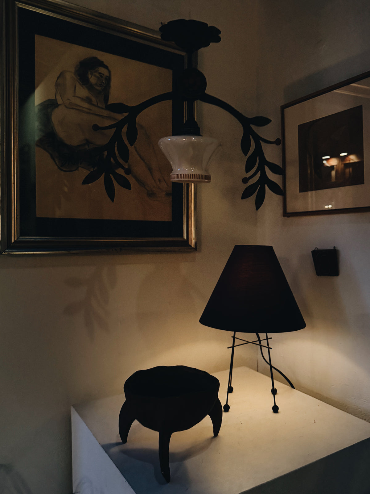 Antique Tole Ceiling Lamp