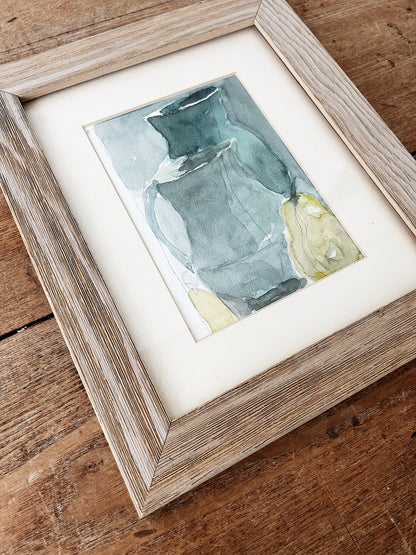 Framed Watercolor Still life Painting