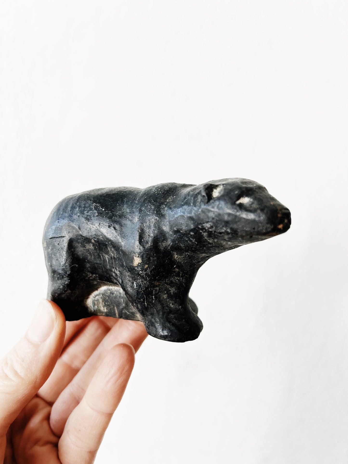 Hand Carved Stone Bear