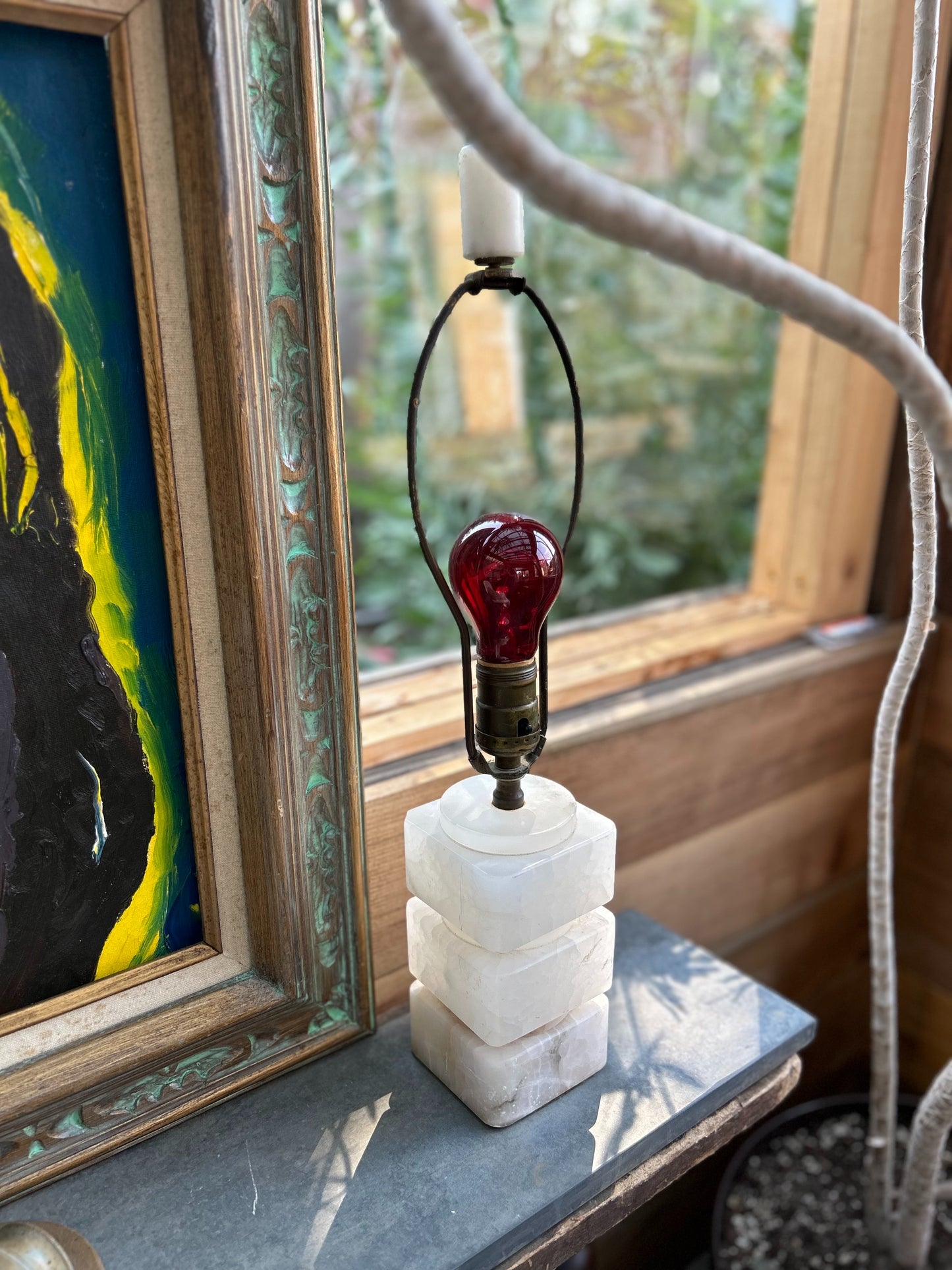 Deco Era Marble Cube Lamp