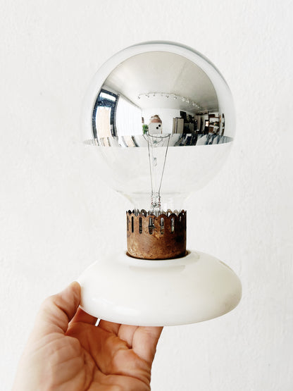 Antique Milk Glass Ceiling Light with Bulb