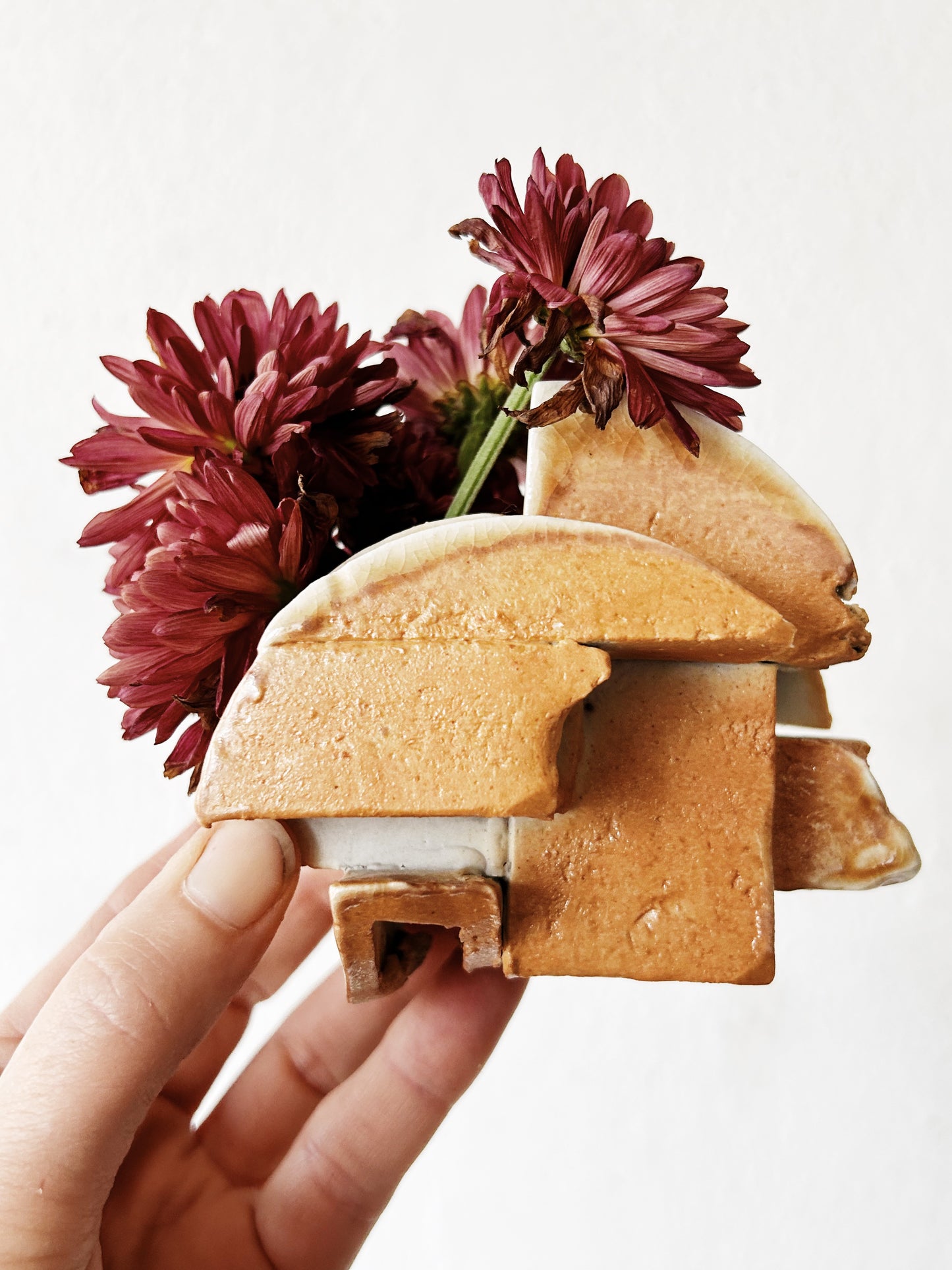 Handmade Clay Brutalist Style Sculpture