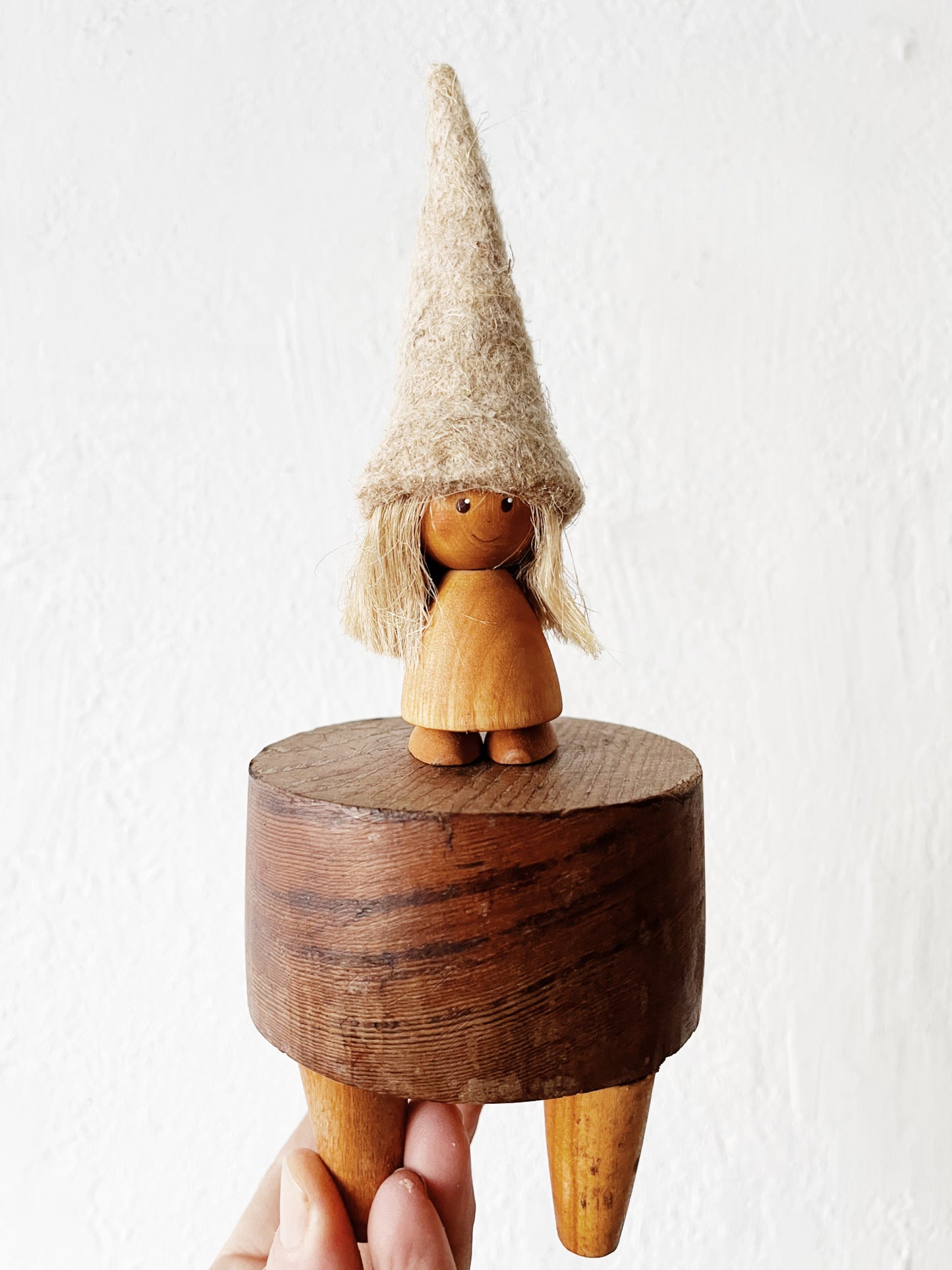 Vintage Wooden Gnome