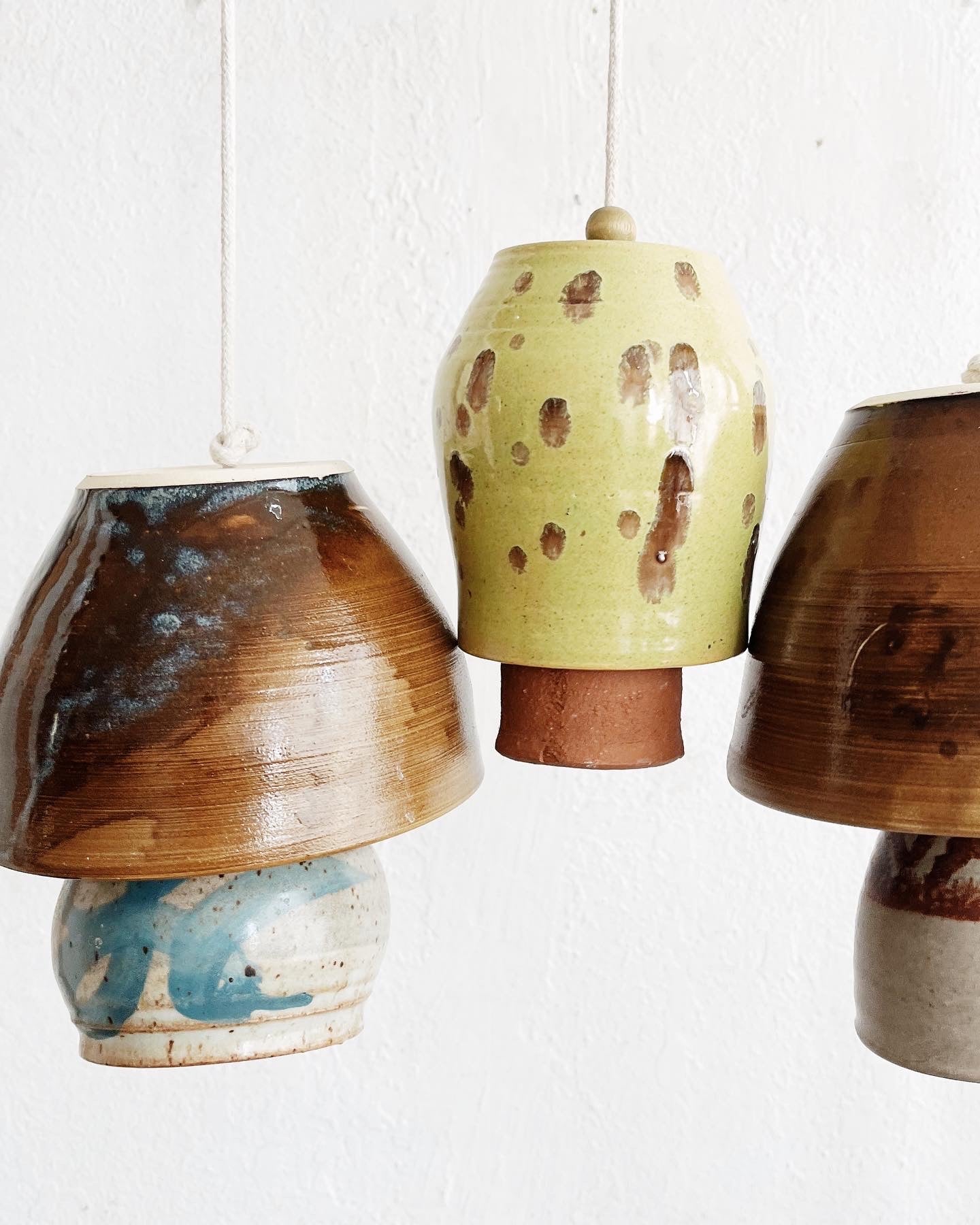 Vintage Ceramic Mushroom Bells