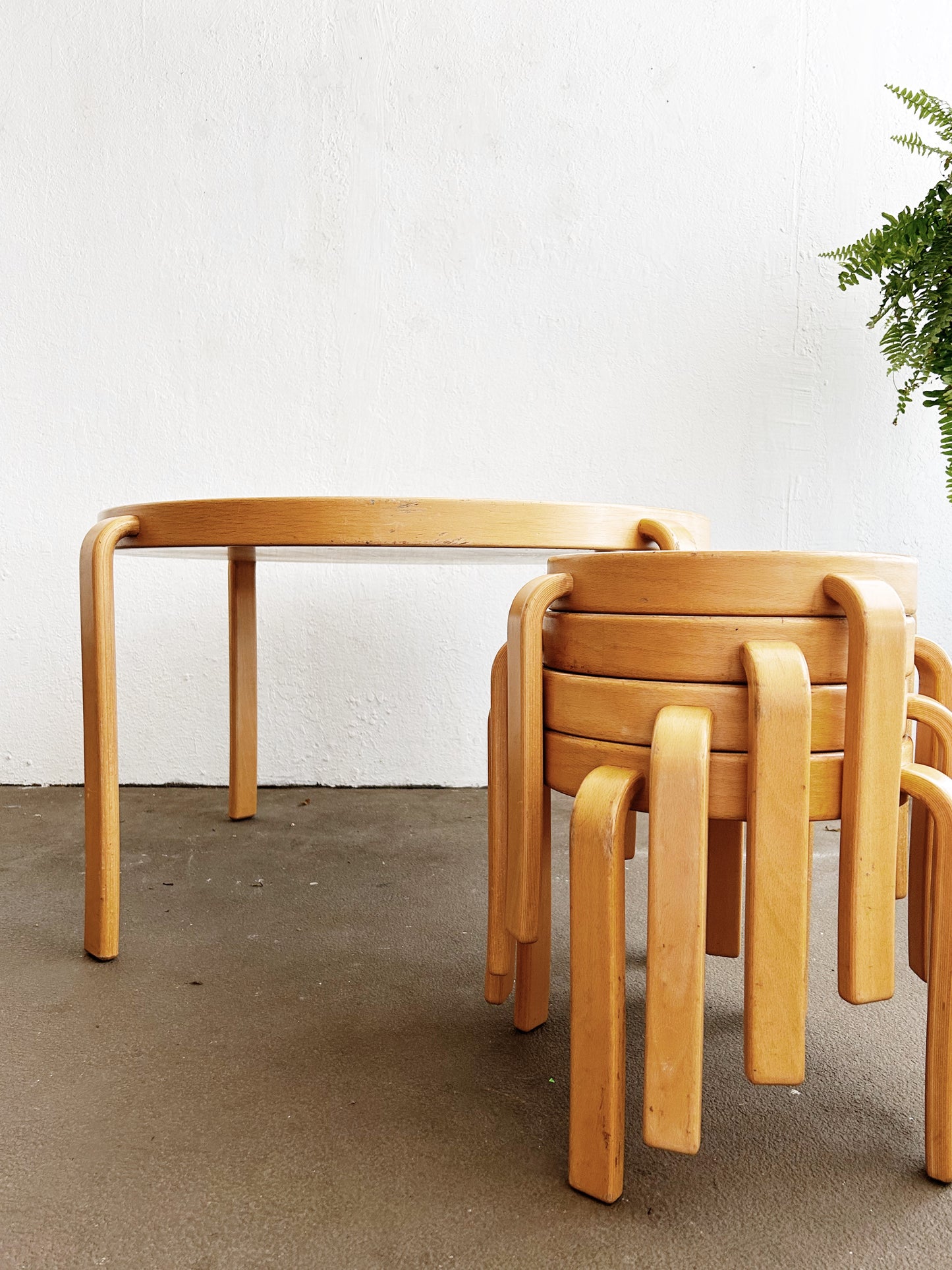Vintage Magnus Olesen Kids Table and Stools Denmark