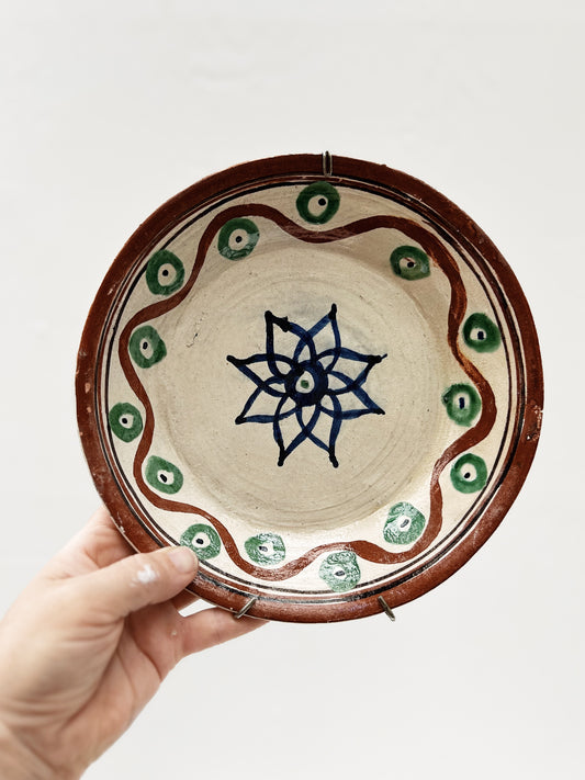 Vintage Mexican Folk Art Plate