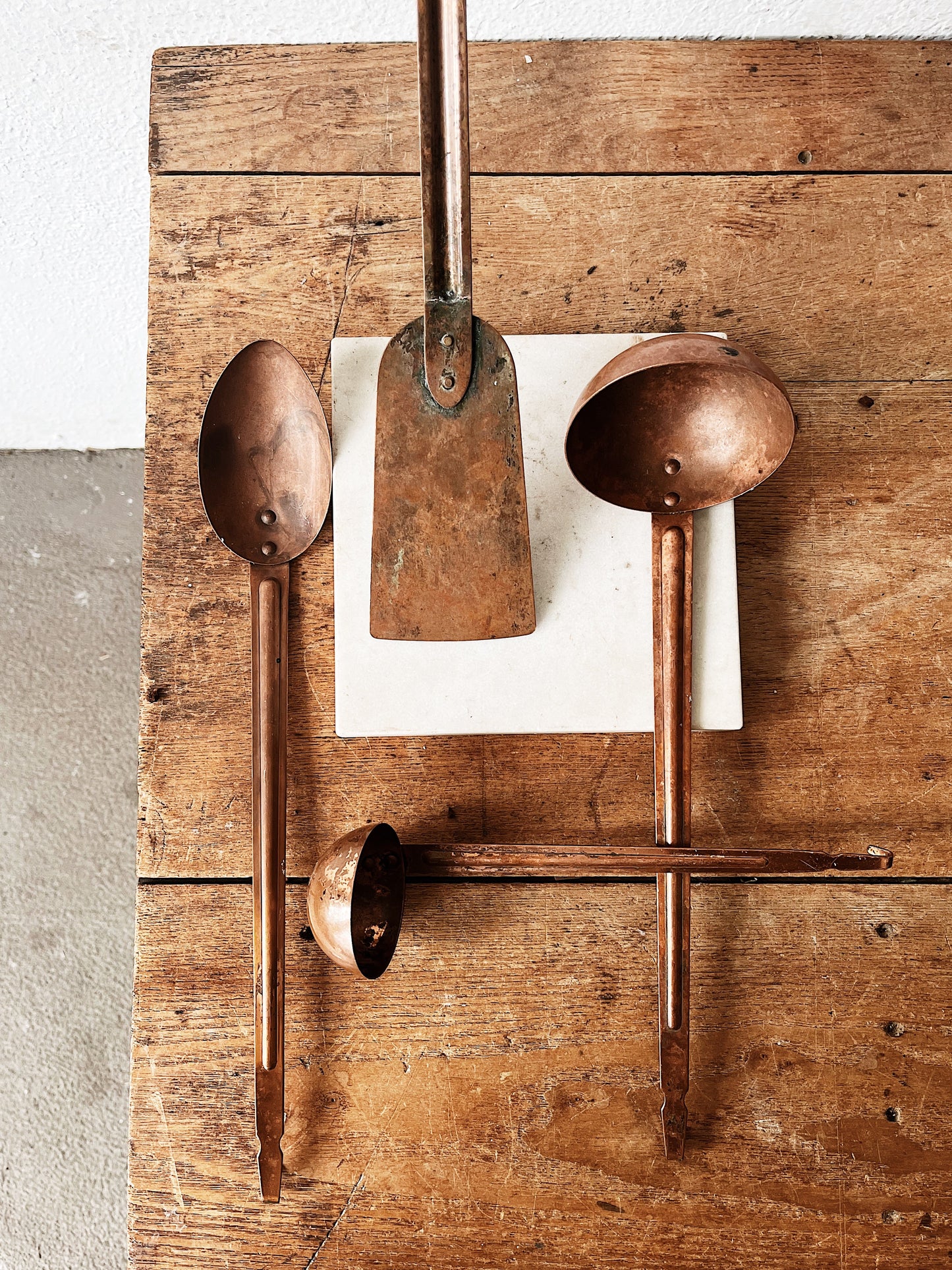 Collection of Vintage Copper Utensils