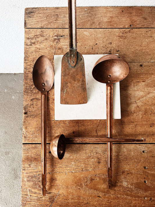 Collection of Vintage Copper Utensils