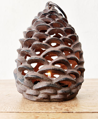 Cast Iron Pinecone Luminary
