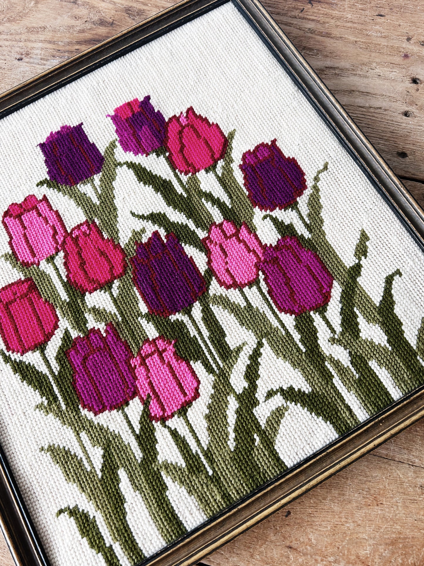 Vintage Framed Needlepoint