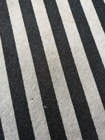 Vintage Striped Ottoman