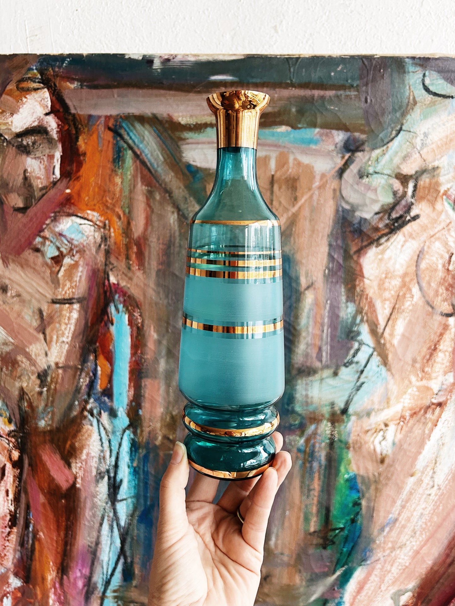 Vintage Bohemian Czech  Decanter