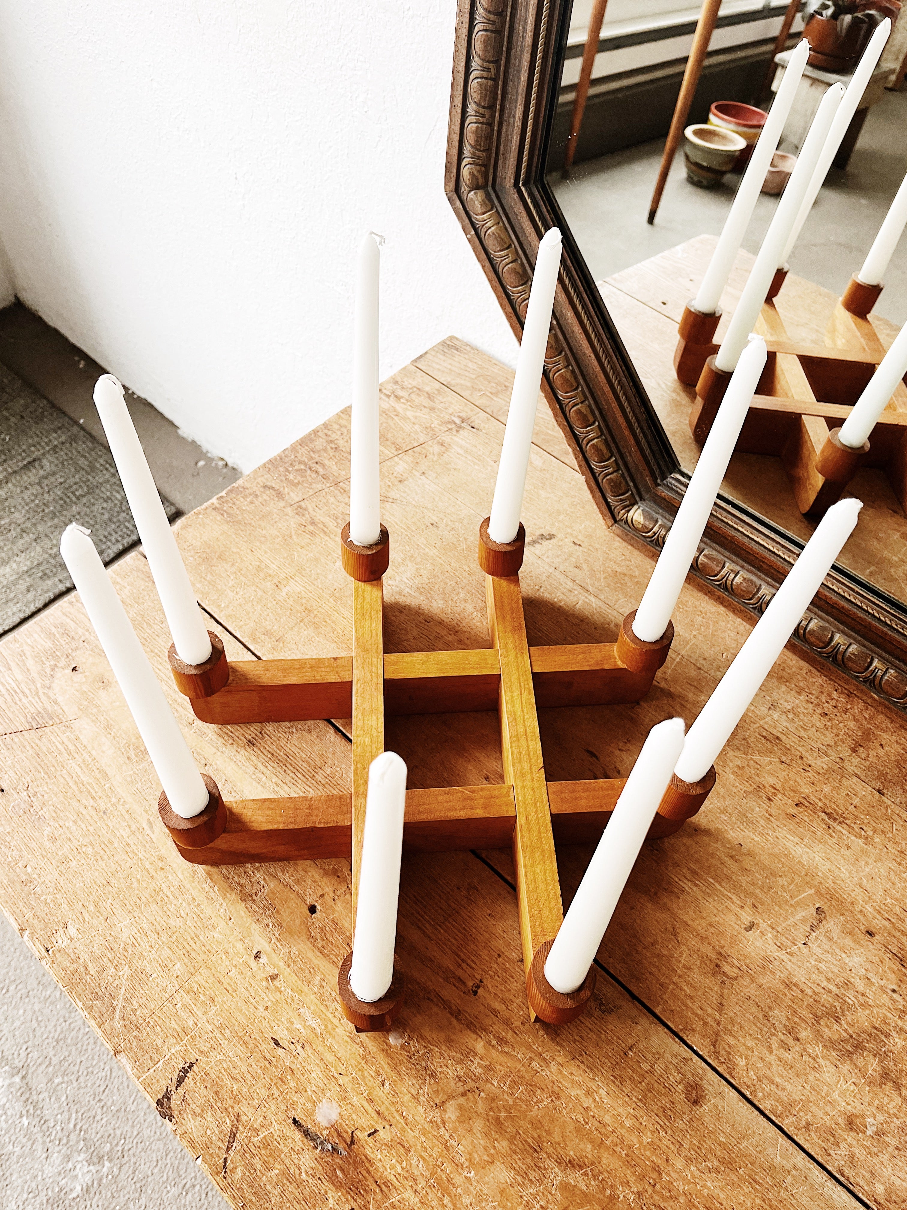 Handmade Swedish Folk Candelabra - Thumbnail 3