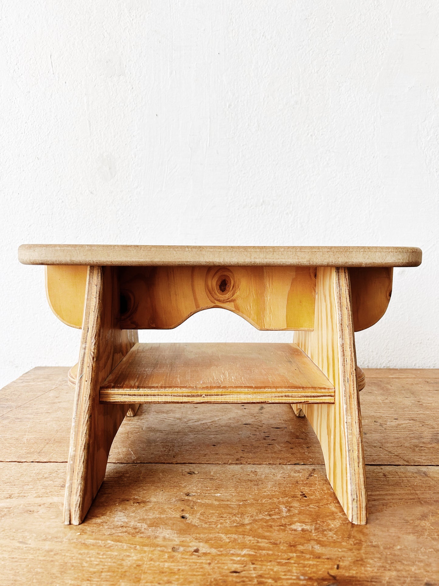Vintage Handmade Wood Stool