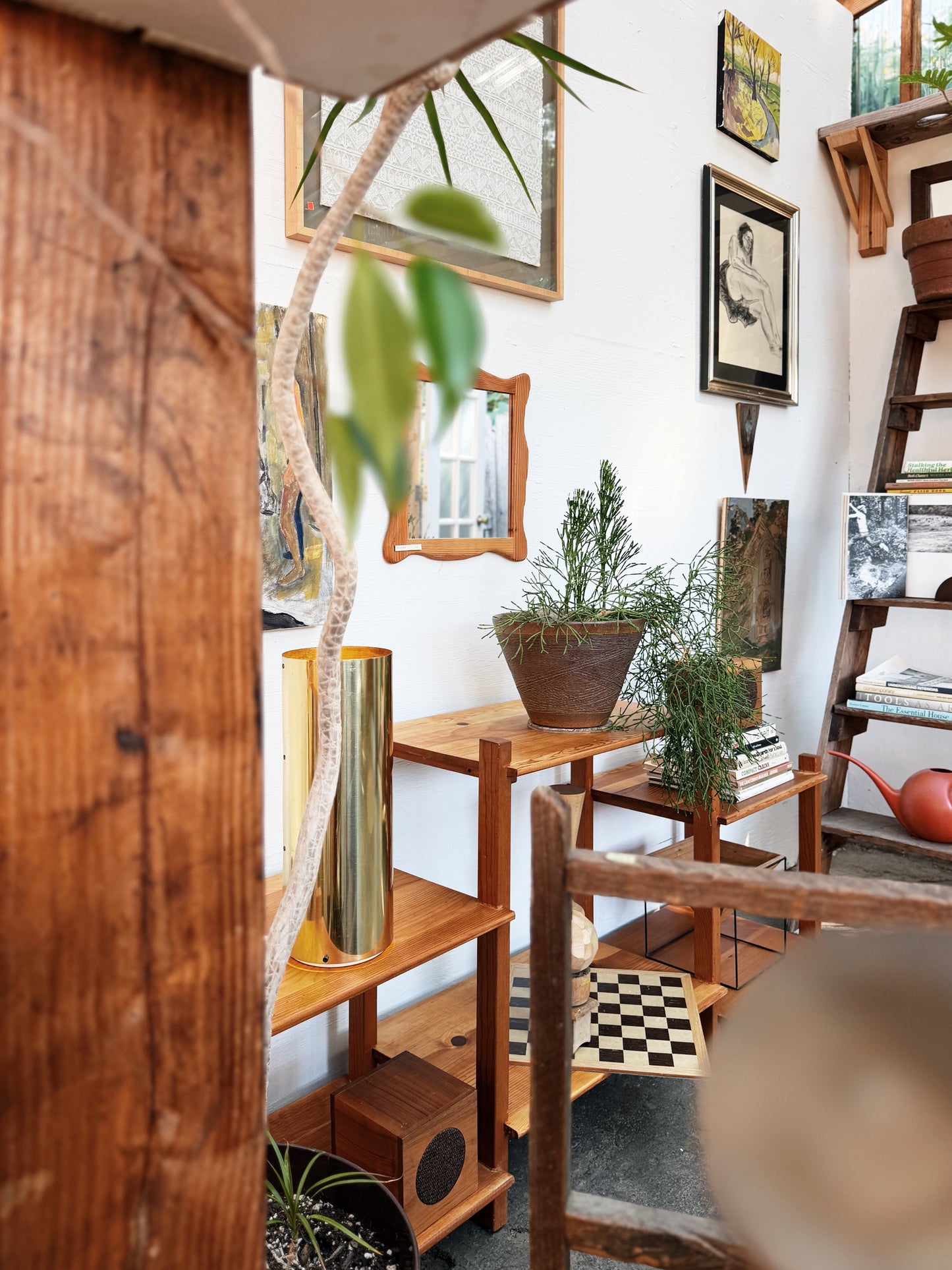Handmade Low Wood Shelf