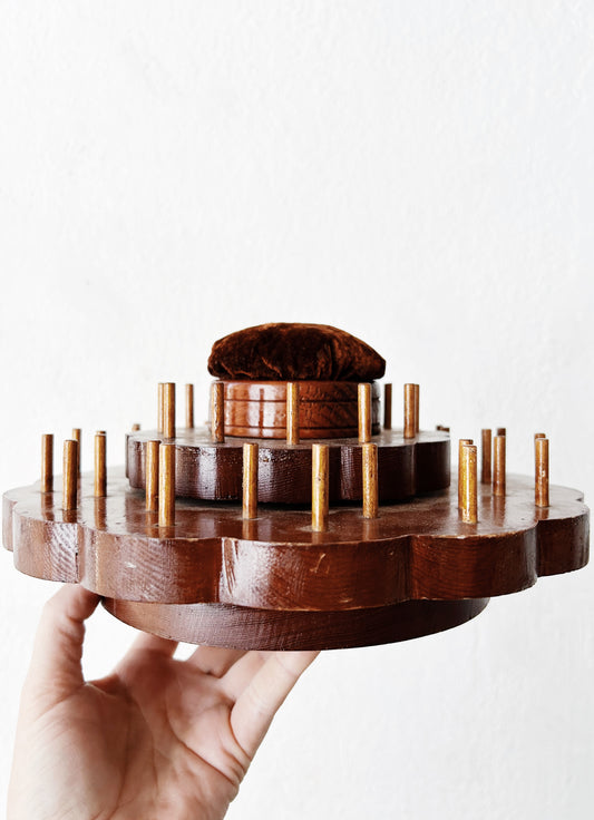 Vintage Spinning Thread Spool Holder