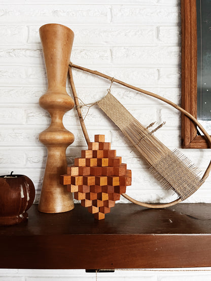 Vintage Linen Teardrop Weaving Loom