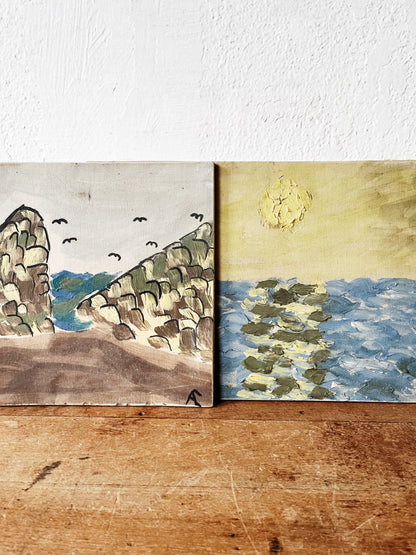 Vintage Allen Cook Ceramic Slab Painting