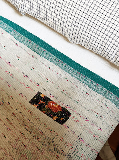 Vintage Patchwork Kantha Quilt