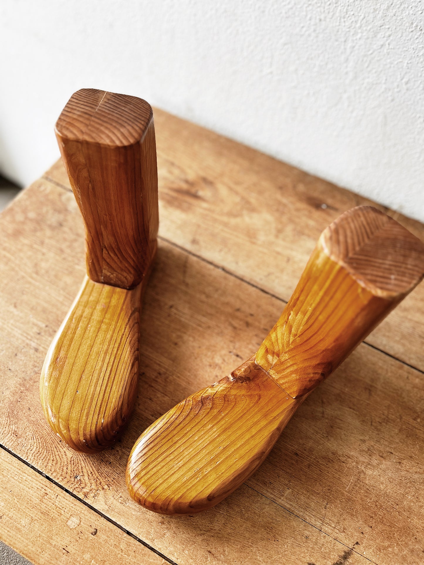 Pair Vintage Folk Art Feet