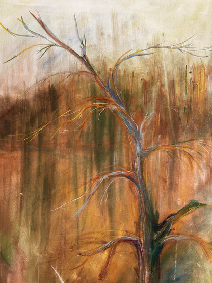Large Vintage Abstract Painting