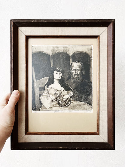 Original Vintage Etching