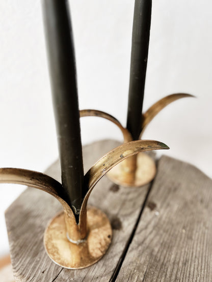 Vintage Scandinavian Ystad Candlestick Pair