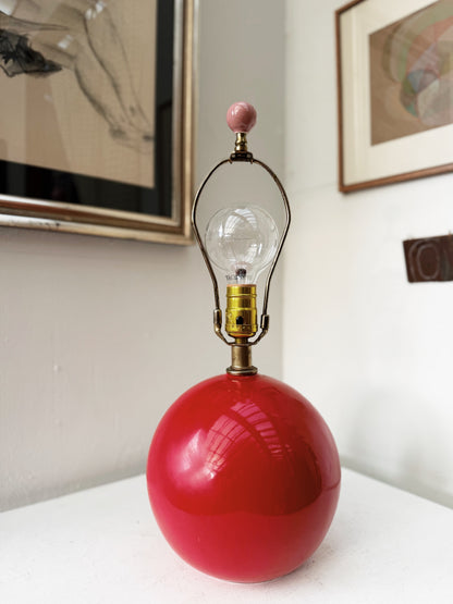 Vintage Red Ball Lamp