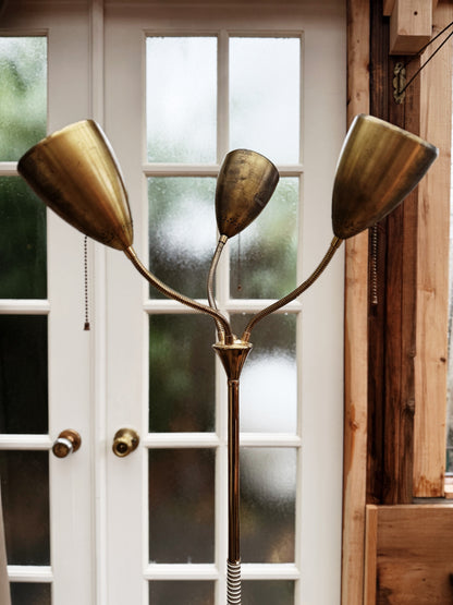 Mid Century Triple Flame Floor Lamp