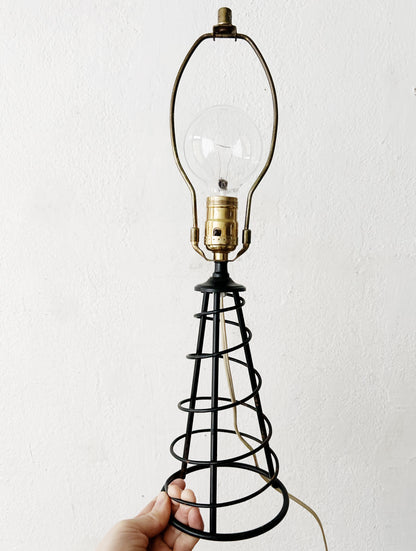 Mid Century Spiral Lamps