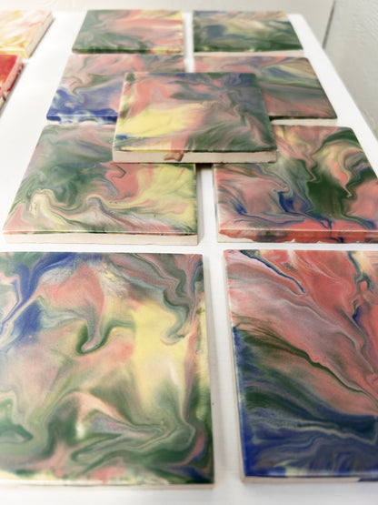 Set of Vintage Handmade Pratt and Larson Tiles