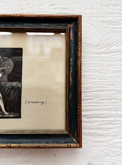Antique Rockwell Kent Framed Bookplate